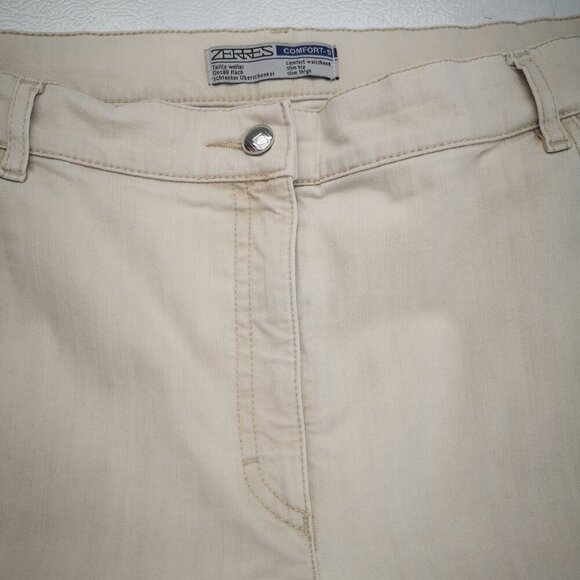 Zerres Comfort - S Ladies Size 48 Euro (Approx. 15 US) Cream Casual Pants - Picture 8 of 13